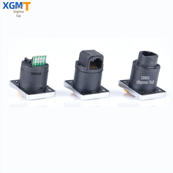 Kvadratni RJ45 ženski priključak s dvostrukim portom, izravni prohod 8P8C, mrežni adapter RJ45 tipa D