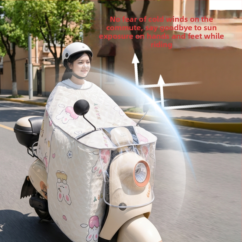 Letný vetruodolný kryt s UV ochranou na elektrické kolobežky, tenká potlač, slnečný plášť na elektrické bicykle, model 2026