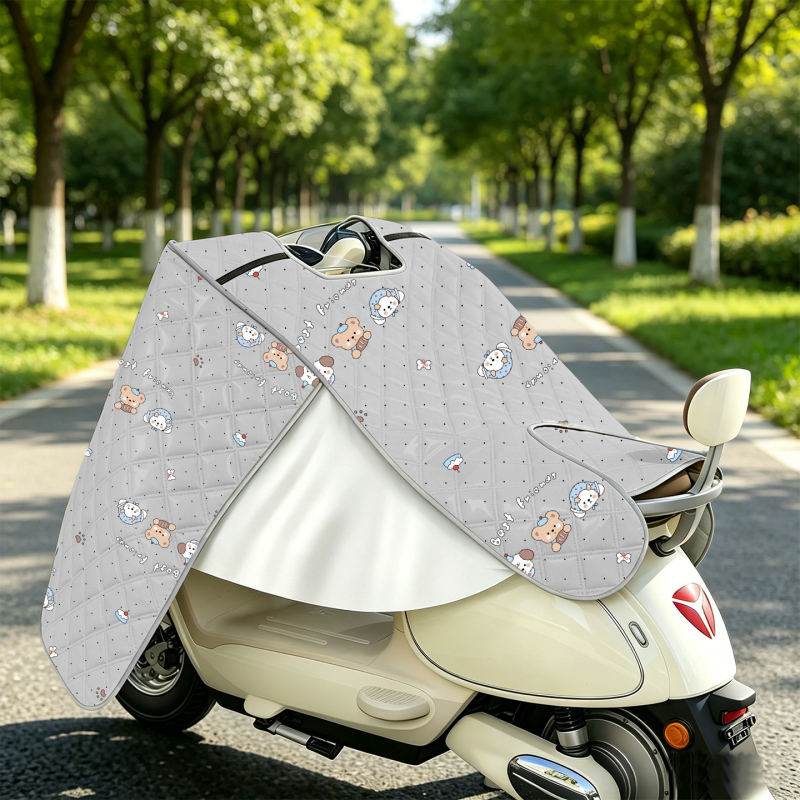 Letný vetruodolný kryt s UV ochranou na elektrické kolobežky, tenká potlač, slnečný plášť na elektrické bicykle, model 2026