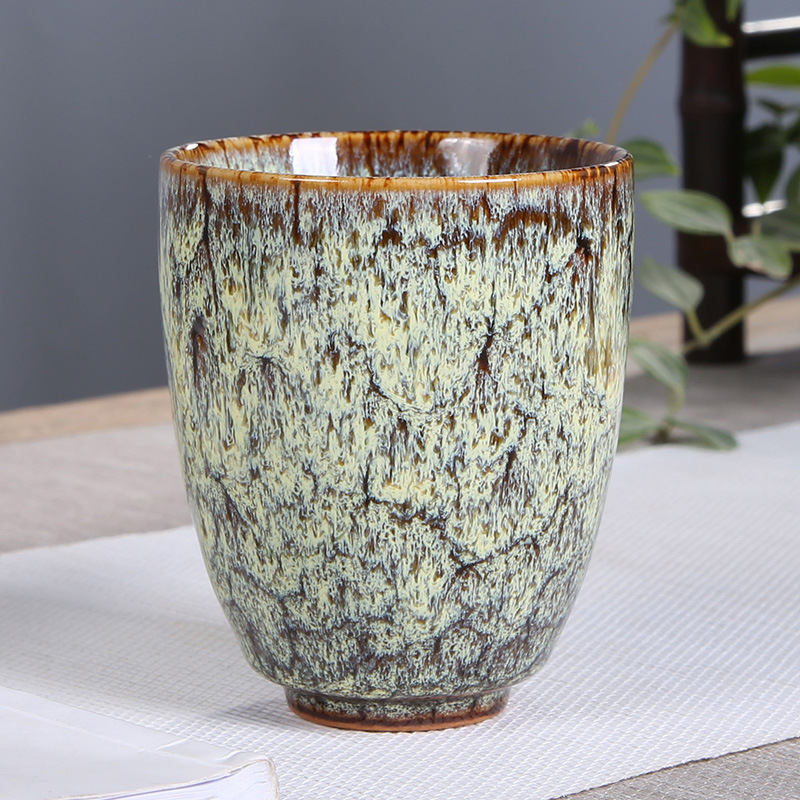 Master Cup velika šalice za čaj s Tenmoku glazurom, porcelin