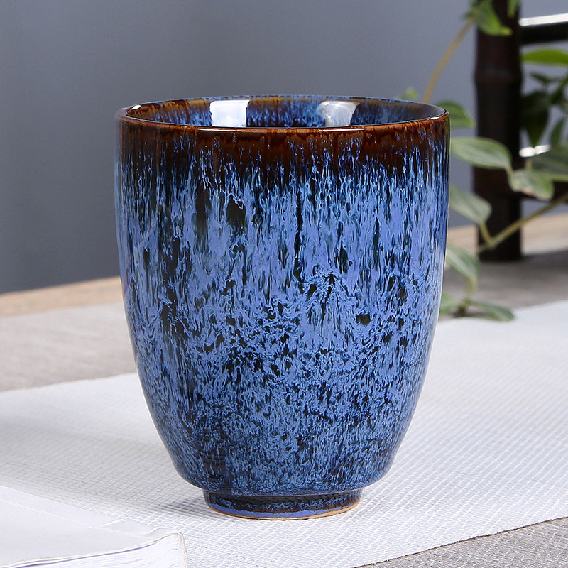 Master Cup velika šalice za čaj s Tenmoku glazurom, porcelin