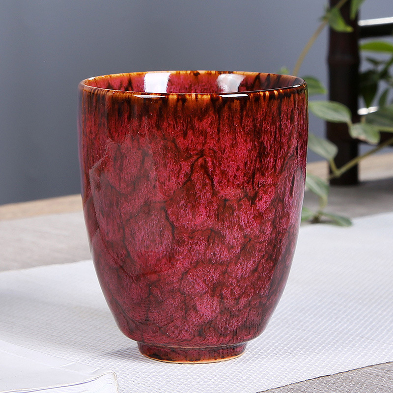 Master Cup velika šalice za čaj s Tenmoku glazurom, porcelin