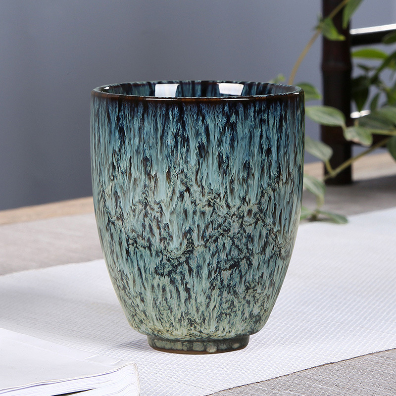 Master Cup velika šalice za čaj s Tenmoku glazurom, porcelin