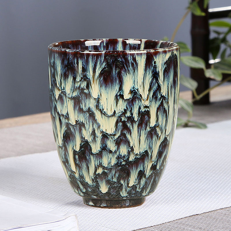 Master Cup velika šalice za čaj s Tenmoku glazurom, porcelin