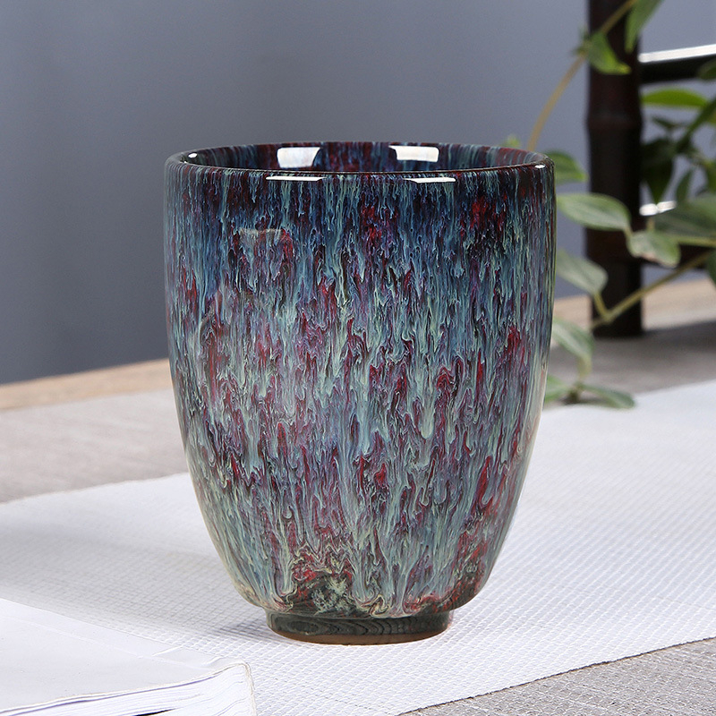 Master Cup velika šalice za čaj s Tenmoku glazurom, porcelin