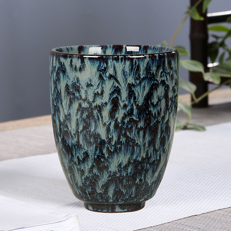 Master Cup velika šalice za čaj s Tenmoku glazurom, porcelin