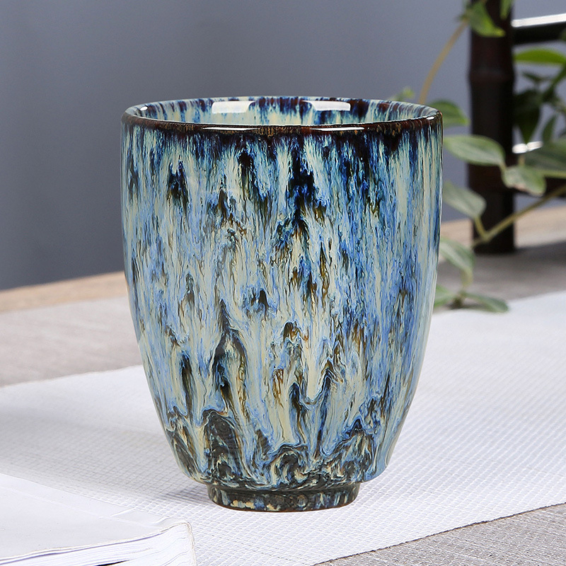 Master Cup velika šalice za čaj s Tenmoku glazurom, porcelin