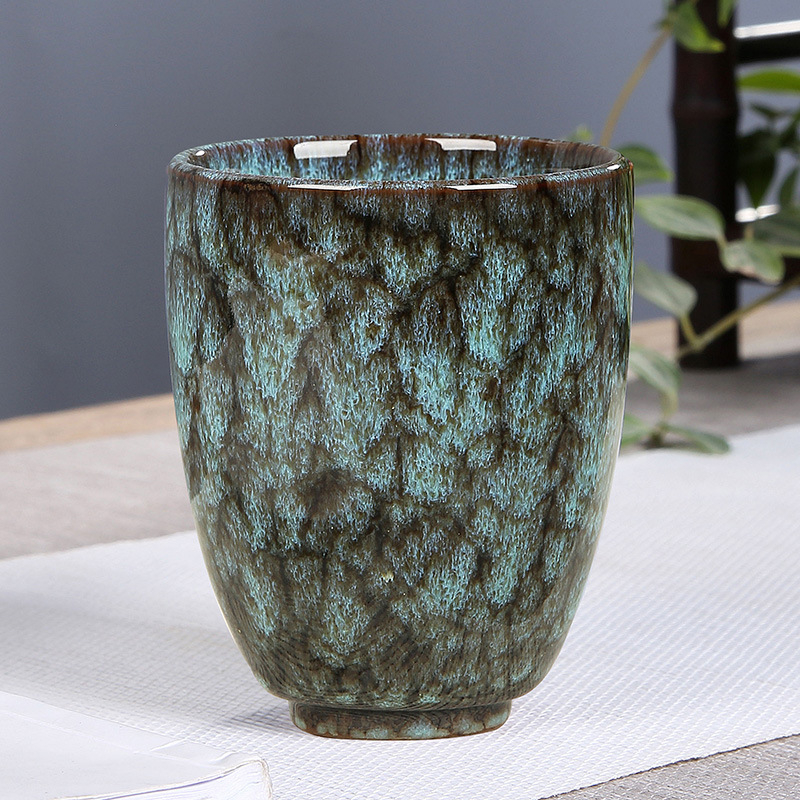 Master Cup velika šalice za čaj s Tenmoku glazurom, porcelin