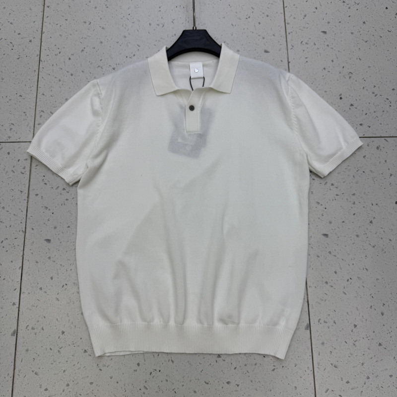Muški polo s kratkim rukavima Mist Blue, od ice silk tkanine, prozračan, slobodan kroj