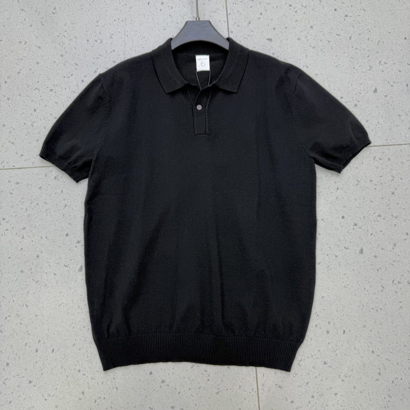 Muški polo s kratkim rukavima Mist Blue, od ice silk tkanine, prozračan, slobodan kroj