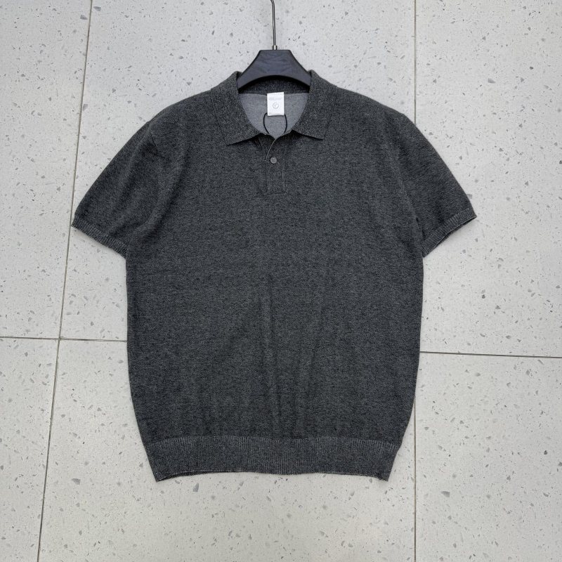 Muški polo s kratkim rukavima Mist Blue, od ice silk tkanine, prozračan, slobodan kroj