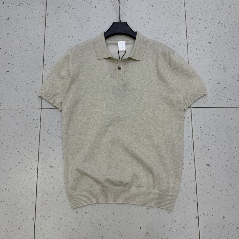 Muški polo s kratkim rukavima Mist Blue, od ice silk tkanine, prozračan, slobodan kroj