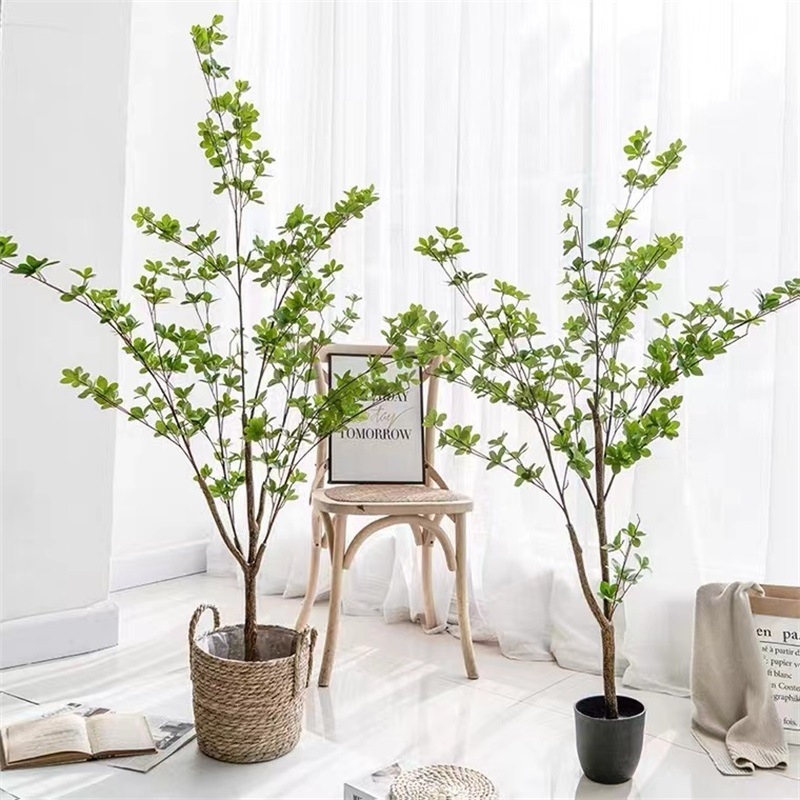 Vještačka biljka u posudi — Ptica raja i Palma putnika, podni bonsai dekoracija za interijer