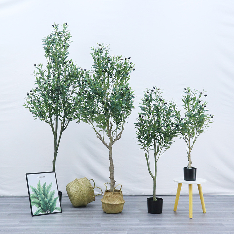 Vještačka biljka u posudi — Ptica raja i Palma putnika, podni bonsai dekoracija za interijer