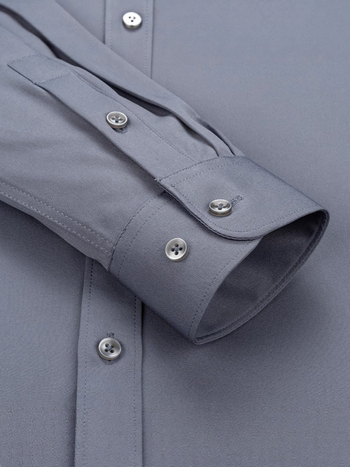 Muška jednobojna košulja s dugim rukavima, poslovni stil, bez glađenja, slim fit, za sve sezone
