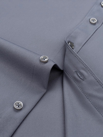 Muška jednobojna košulja s dugim rukavima, poslovni stil, bez glađenja, slim fit, za sve sezone
