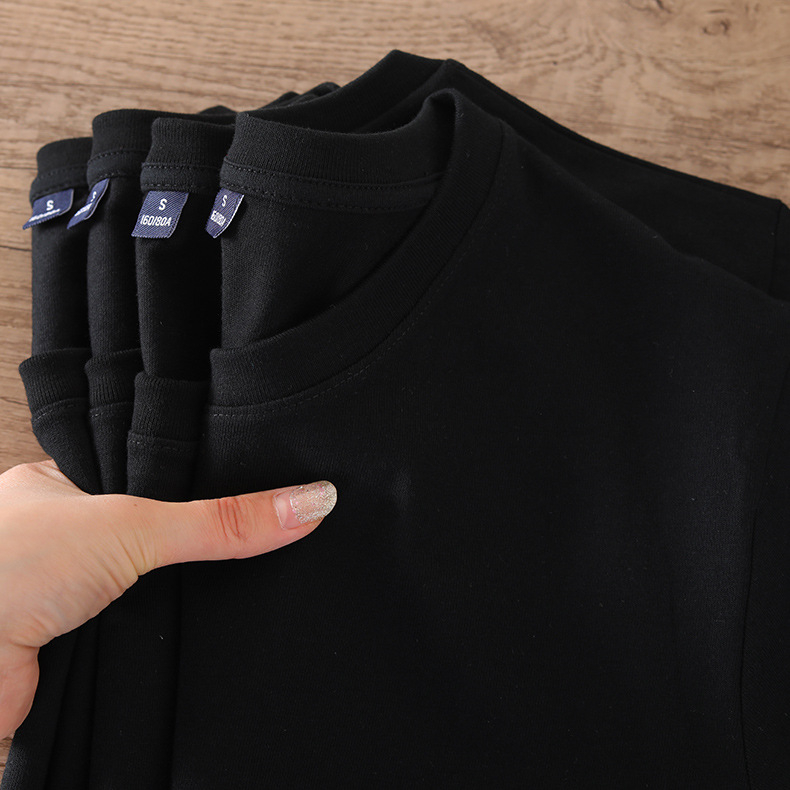 Težak jednobojni pamučni T‑shirt s okruglim izrezom, kratki rukav, bijela, 200 g, unisex