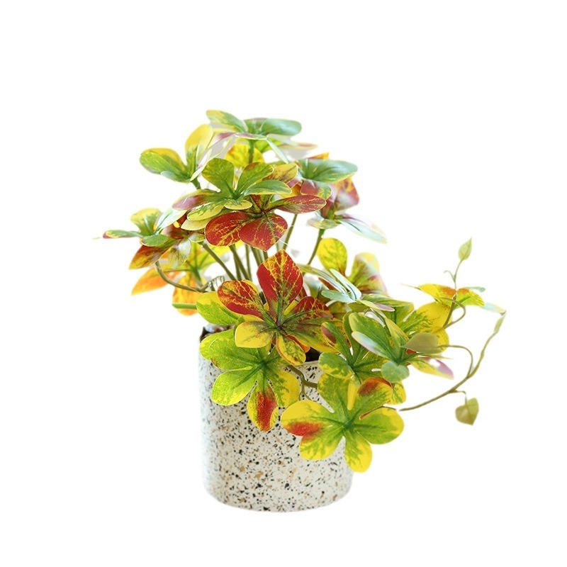 Shangmiao umjetna biljka Chlorophytum – Mali unutarnji bonsai za stolni ukras