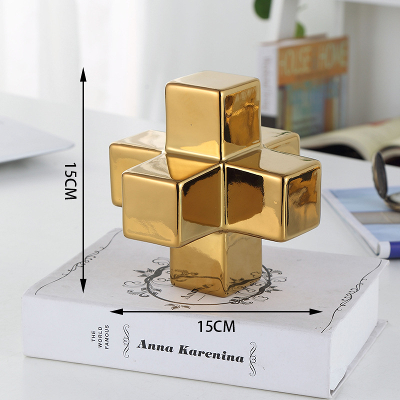 Moderný geometrický keramický ornament, dekorácia pracovnej plochy v severskom štýle