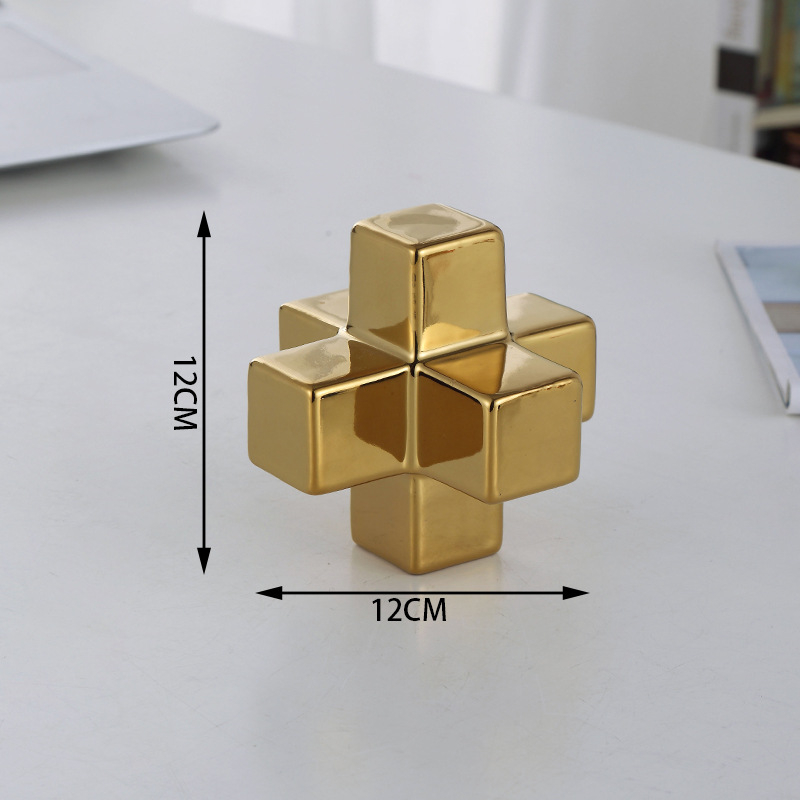 Moderný geometrický keramický ornament, dekorácia pracovnej plochy v severskom štýle