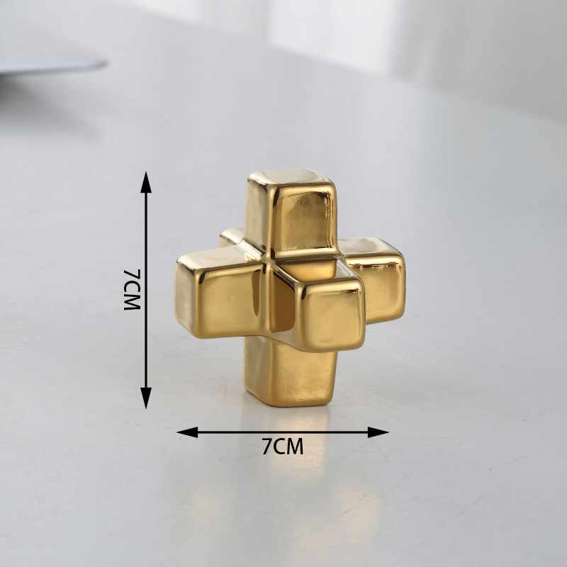 Moderný geometrický keramický ornament, dekorácia pracovnej plochy v severskom štýle