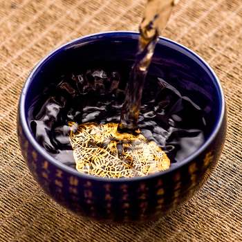 Zen porcelanska šalice za čaj s motivom Heart Sutra, Zlato lišće četiri godišnja doba, Gongfu set za kućnu upotrebu
