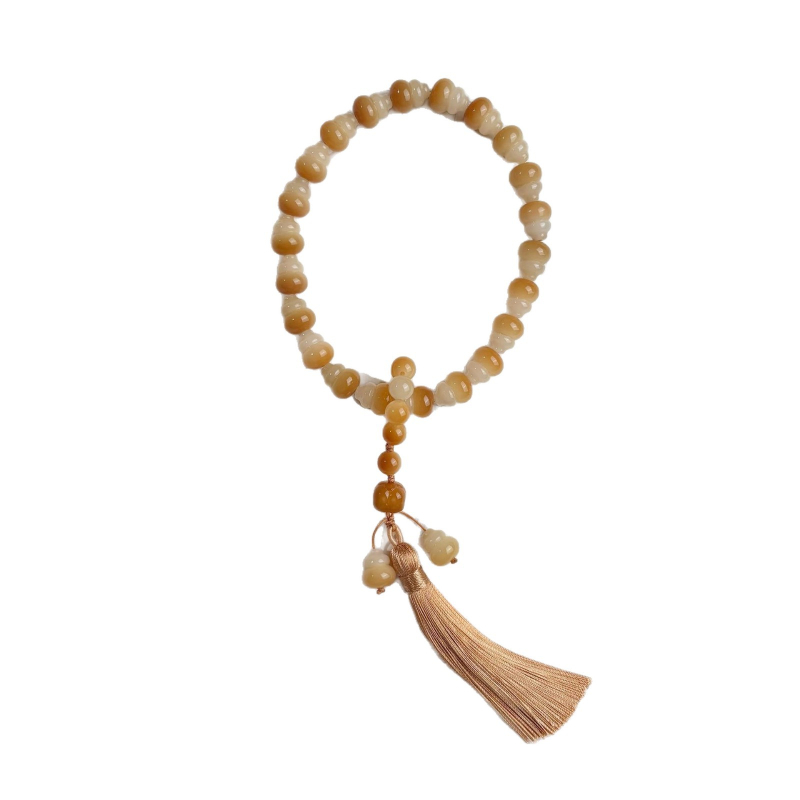 Narukvica Bodhi korijena u obliku tikve, budističke molitvene perle, unisex, 13 mm