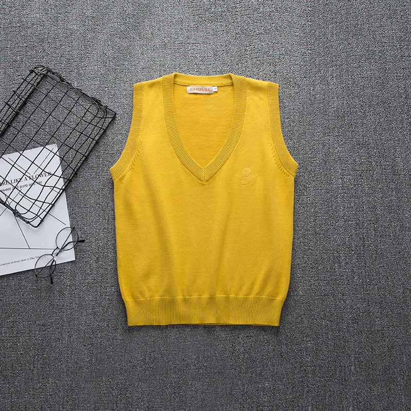 SPEROCK pamučna bezrukavna pletena V-izrez veste, sveučilišni stil, lagani ljetni top