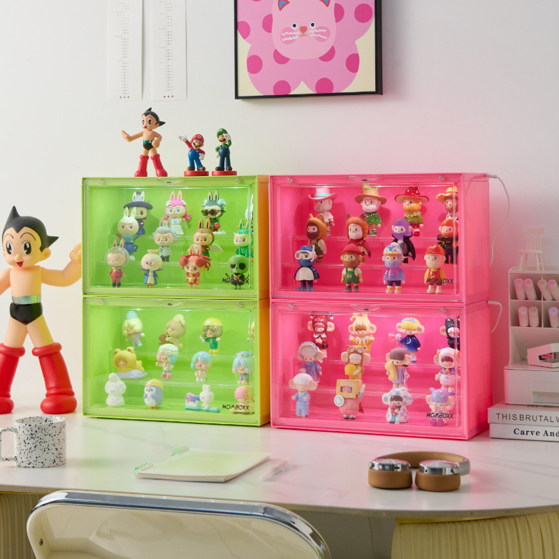 Stolni prozirni ormar za izlaganje Bubble Mart figura, otporan na prašinu