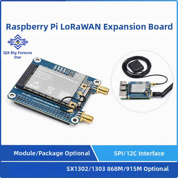 Raspberry Pi LoRaWAN SX1302/1303 gateway bővítőlap 868 MHz / 915 MHz