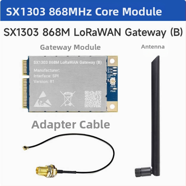 Raspberry Pi LoRaWAN SX1302/1303 gateway bővítőlap 868 MHz / 915 MHz