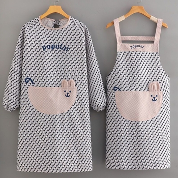 Hosszú ujjú konyhai kötény, teljes lefedettség, anti-fouling, foltálló, nem tapad a szőrökhöz, modern minimalista canvas dizájn otthoni főzéshez