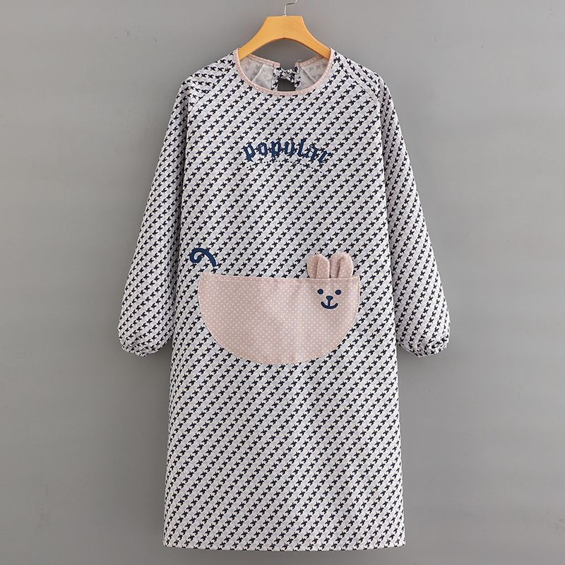 Hosszú ujjú konyhai kötény, teljes lefedettség, anti-fouling, foltálló, nem tapad a szőrökhöz, modern minimalista canvas dizájn otthoni főzéshez