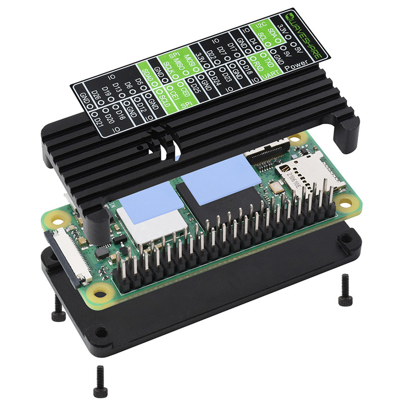 Θήκη ψύξης από κράμα αλουμινίου για Raspberry Pi Zero 2W (Zero/Zero W)