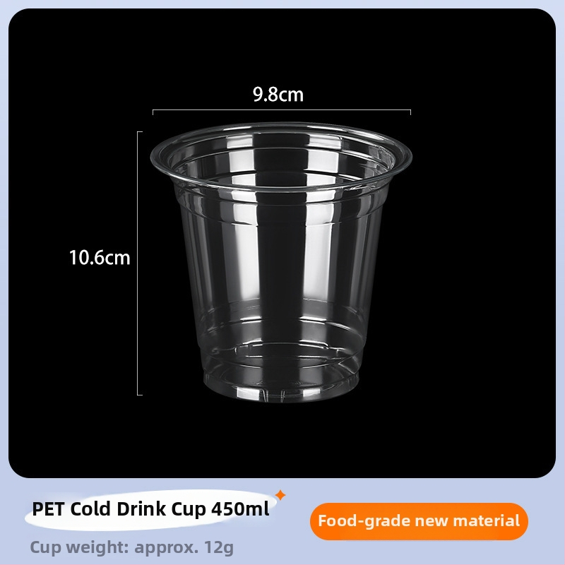 PET pohár na studené nápoje, priemer 98 mm, pohár na mliečny čaj s viečkom, priehľadný plastový pohár, 355 ml