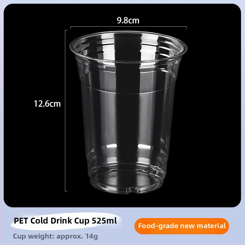PET pohár na studené nápoje, priemer 98 mm, pohár na mliečny čaj s viečkom, priehľadný plastový pohár, 355 ml