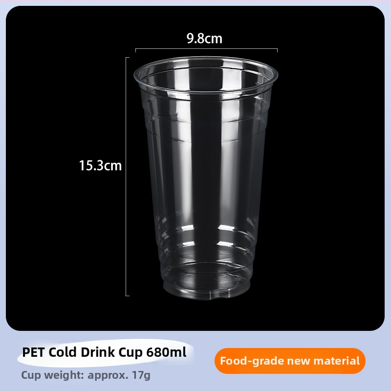 PET pohár na studené nápoje, priemer 98 mm, pohár na mliečny čaj s viečkom, priehľadný plastový pohár, 355 ml