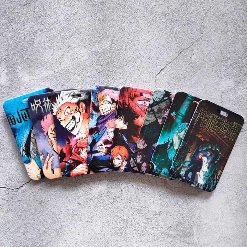 Държач за карти с шнур Jujutsu Kaisen: Gojo Satoru и Megumi Fushiguro, PVC, аниме мърч