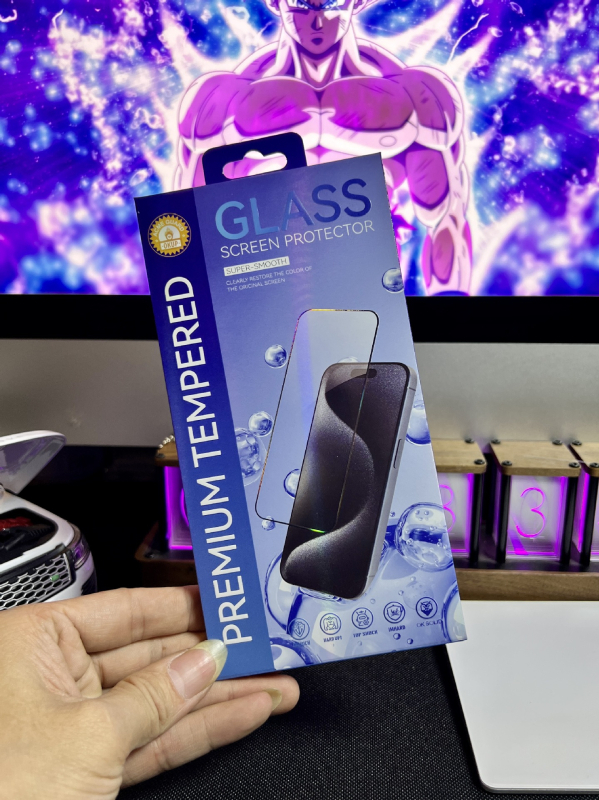 Ütésálló üveg kijelzővédő iPhone 12/13/14 Pro Maxhoz, keret nélküli, teljes érintőképernyő, adatvédelmi védelem