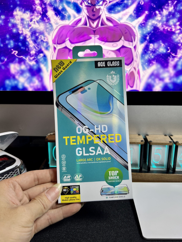 Ütésálló üveg kijelzővédő iPhone 12/13/14 Pro Maxhoz, keret nélküli, teljes érintőképernyő, adatvédelmi védelem