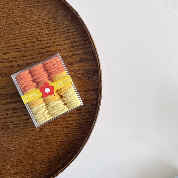 Korejskog stila gumice za kosu za djecu u kutiji, nježne prema kosi, gradijentne boje, mali dodatak za kosu