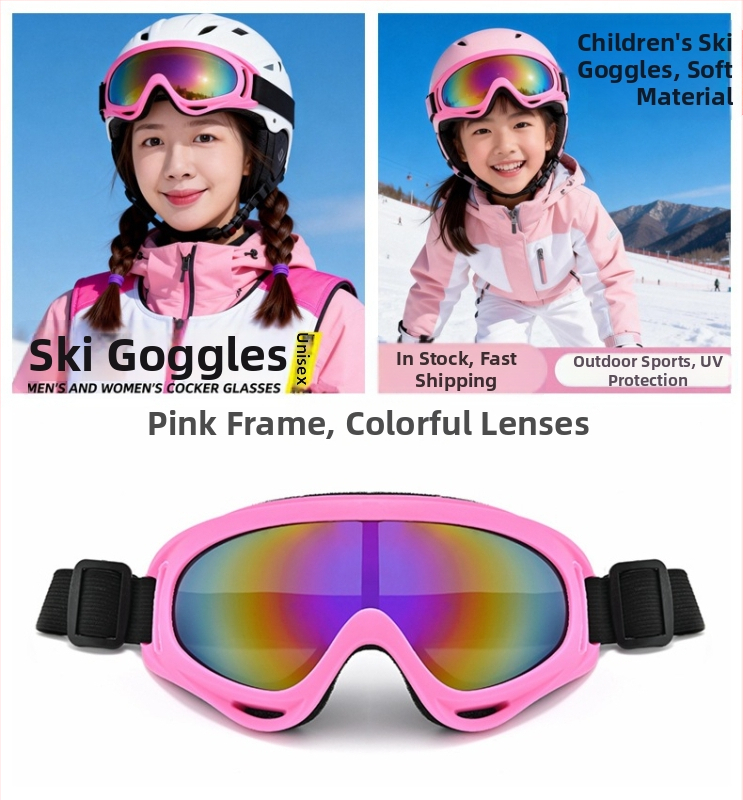 Ochelari de ski și ochelari de soare pentru zăpadă, rezistenți la vânt și călduroși pentru activități în aer liber, pentru adulți și copii
