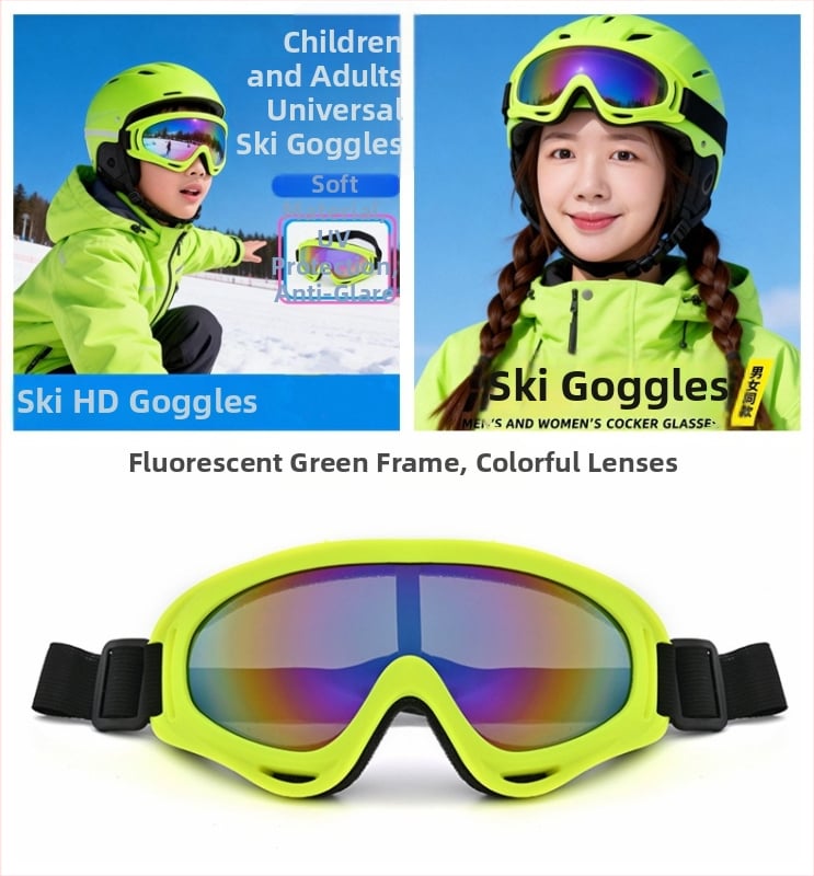 Ochelari de ski și ochelari de soare pentru zăpadă, rezistenți la vânt și călduroși pentru activități în aer liber, pentru adulți și copii