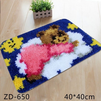 Latch Hook set za jastuk – vunena pređa i materijali za križni vez – DIY paket