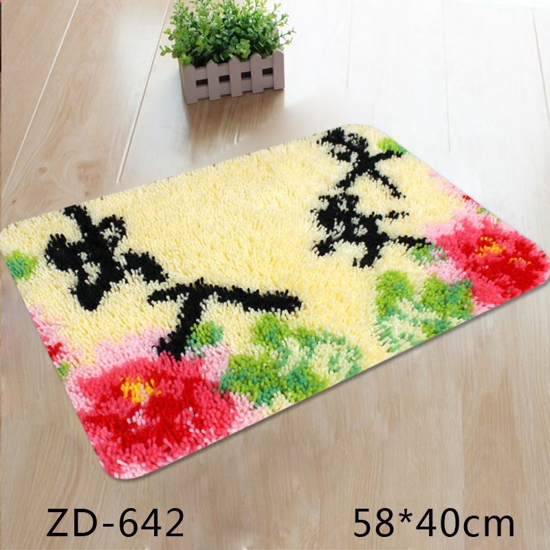 Latch Hook set za jastuk – vunena pređa i materijali za križni vez – DIY paket