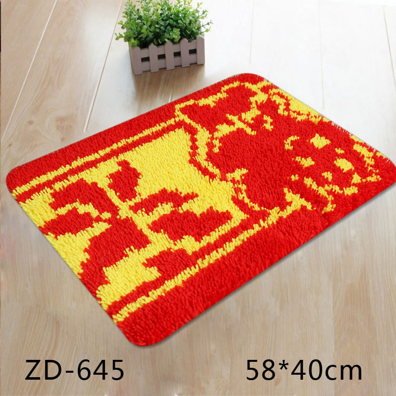 Latch Hook set za jastuk – vunena pređa i materijali za križni vez – DIY paket