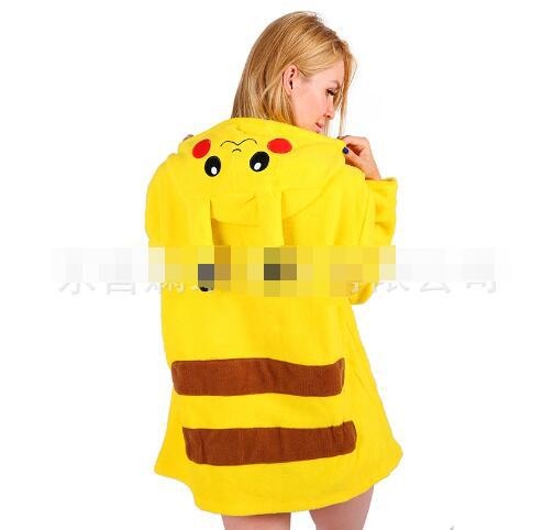 Hoodie s kapuljačom od flisa sa motivima crtane životinje: Pikachu, Vatreni zmaj, Pegaz, Mjesečni elf, Svinja i Dinosaur – crna i ružičasta