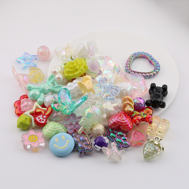 Akrilni DIY dodaci za lančić za telefon s oblicima medvjeda i zeca, UV premaz