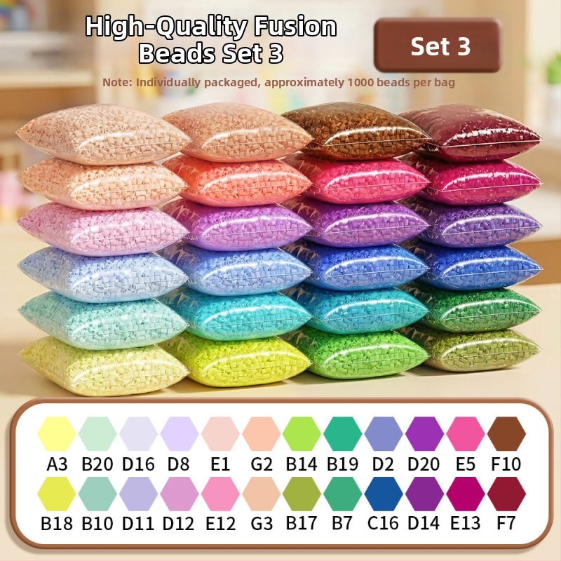 Set de reîncărcare mărgele pentru mozaic, 120 culori, mărgele mici de 2.6 mm, cu pungă de depozitare și flacon