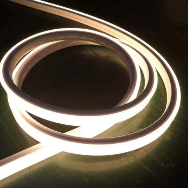 Integrirana LED fleksibilna silikon LED traka, vodootporna za vanjsku upotrebu, s prolazom kabela kroz mekani cijev, linijskog tipa
